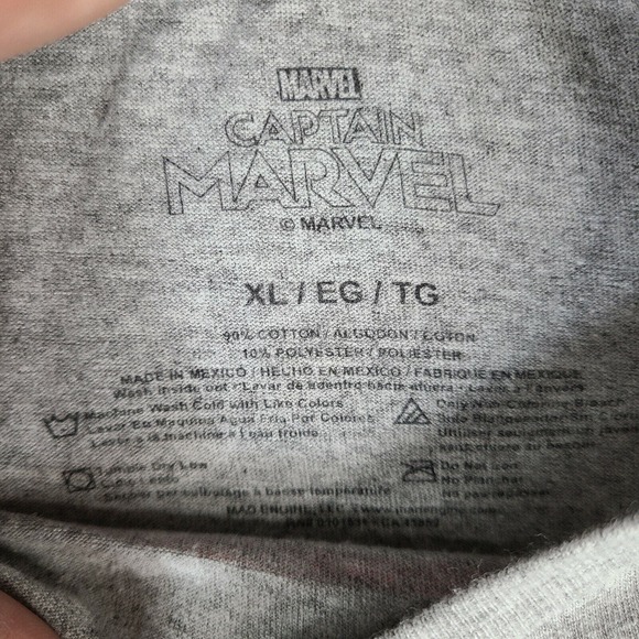 Marvel Captain‎ Marvel Men's T-Shirt XL Gray Goose the Cat - Picture 3 of 8